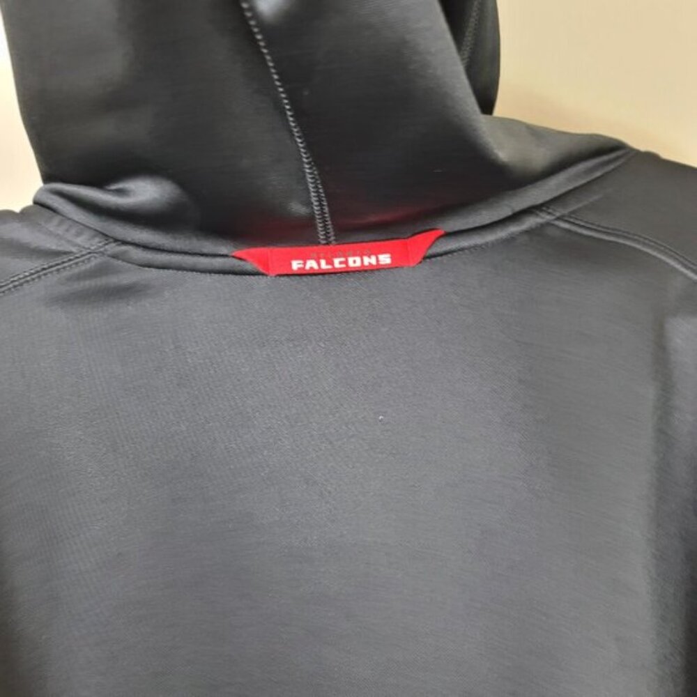 Nike Men's Black and Red Falcons Zip Hoodie - Picture 8 of 12